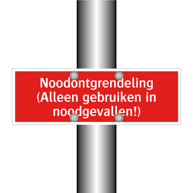 Noodontgrendeling (Alleen gebruiken in noodgevallen!)