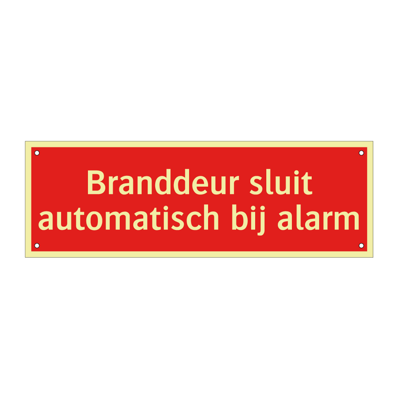 Branddeur sluit automatisch bij alarm & Branddeur sluit automatisch bij alarm