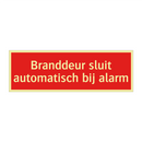 Branddeur sluit automatisch bij alarm & Branddeur sluit automatisch bij alarm