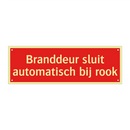 Branddeur sluit automatisch bij rook & Branddeur sluit automatisch bij rook