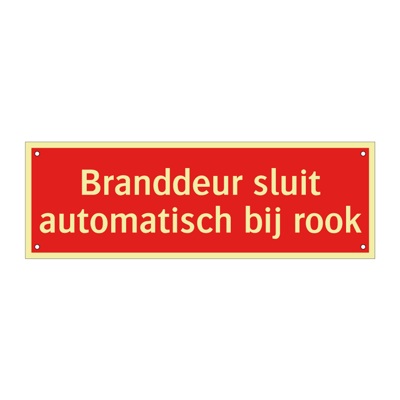 Branddeur sluit automatisch bij rook & Branddeur sluit automatisch bij rook