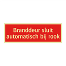 Branddeur sluit automatisch bij rook & Branddeur sluit automatisch bij rook