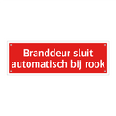 Branddeur sluit automatisch bij rook & Branddeur sluit automatisch bij rook