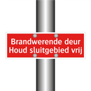 Brandwerende deur Houd sluitgebied vrij
