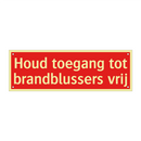 Houd toegang tot brandblussers vrij