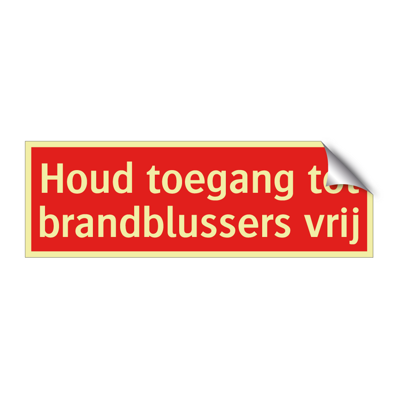 Houd toegang tot brandblussers vrij