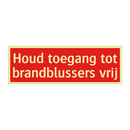 Houd toegang tot brandblussers vrij