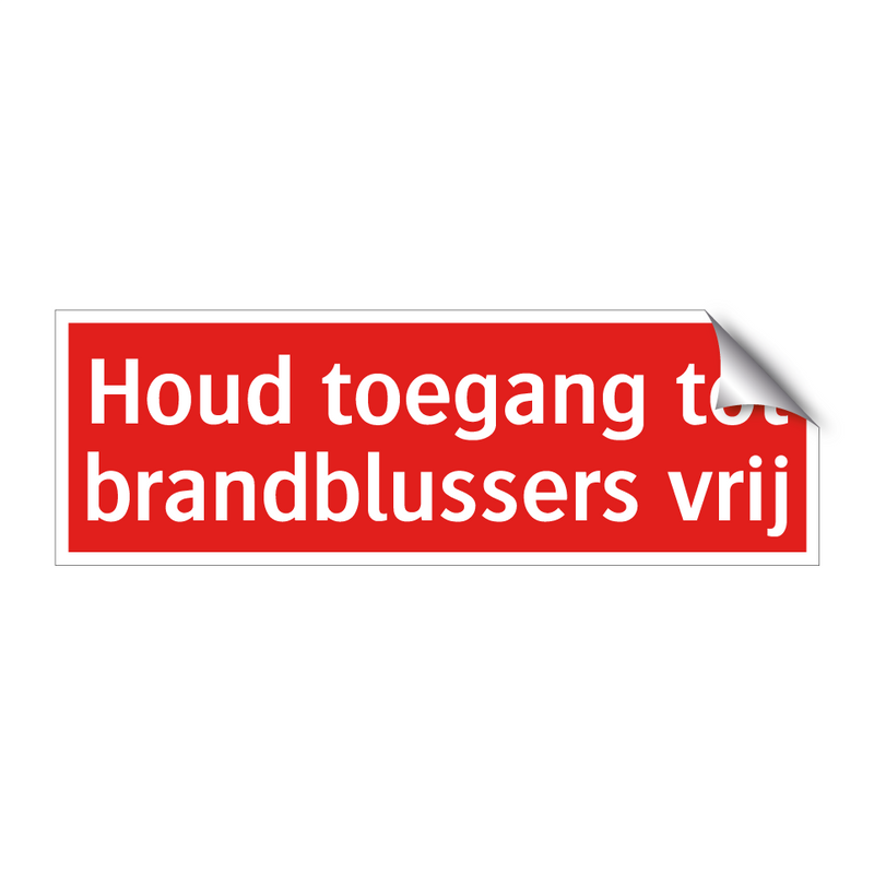 Houd toegang tot brandblussers vrij