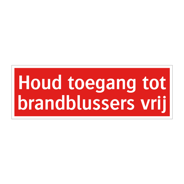 Houd toegang tot brandblussers vrij