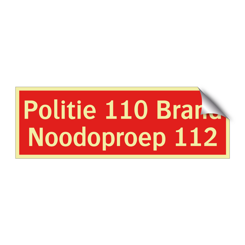 Politie 110 Brand Noodoproep 112