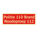 Politie 110 Brand Noodoproep 112