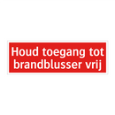 Houd toegang tot brandblusser vrij