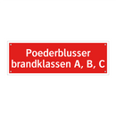 Poederblusser brandklassen A, B, C