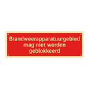 Brandweerapparatuurgebied mag niet worden geblokkeerd