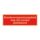 Brandweerapparatuurgebied mag niet worden geblokkeerd