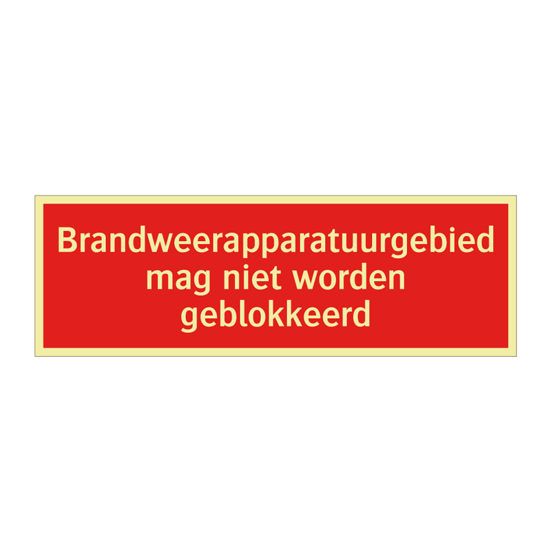 Brandweerapparatuurgebied mag niet worden geblokkeerd