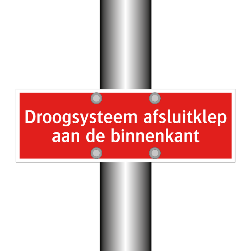 Droogsysteem afsluitklep aan de binnenkant