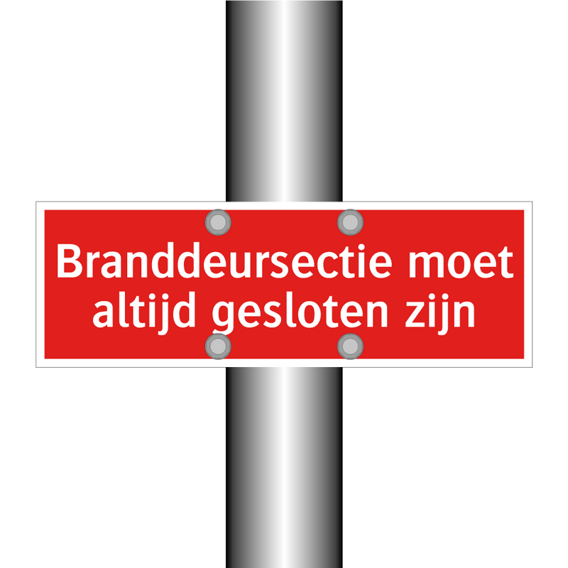 Branddeursectie moet altijd gesloten zijn