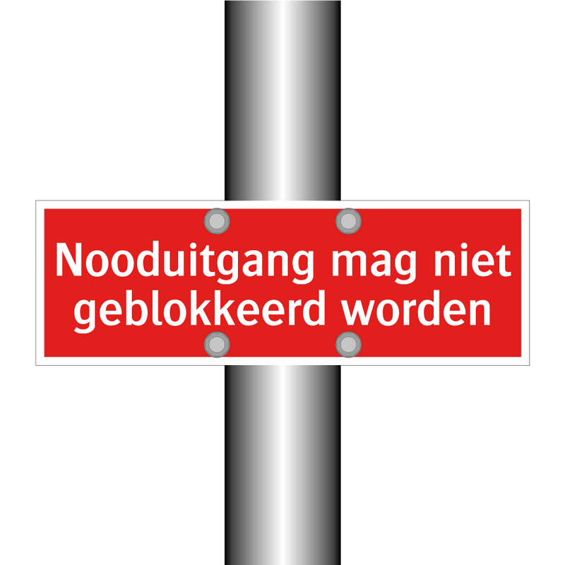 Nooduitgang mag niet geblokkeerd worden