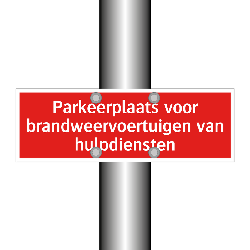 Parkeerplaats voor brandweervoertuigen van hulpdiensten