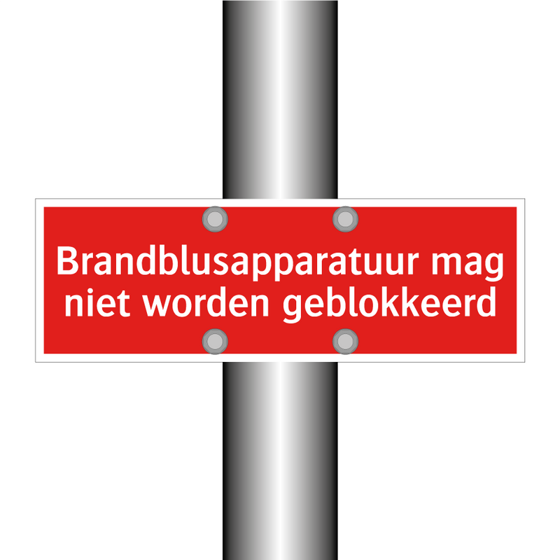 Brandblusapparatuur mag niet worden geblokkeerd