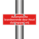 Automatische brandwerende deur Houd sluitingspad vrij