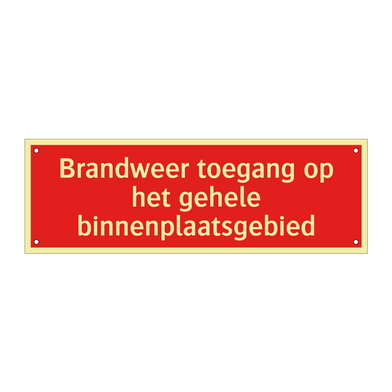 Brandweer toegang op het gehele binnenplaatsgebied