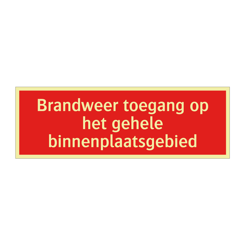 Brandweer toegang op het gehele binnenplaatsgebied