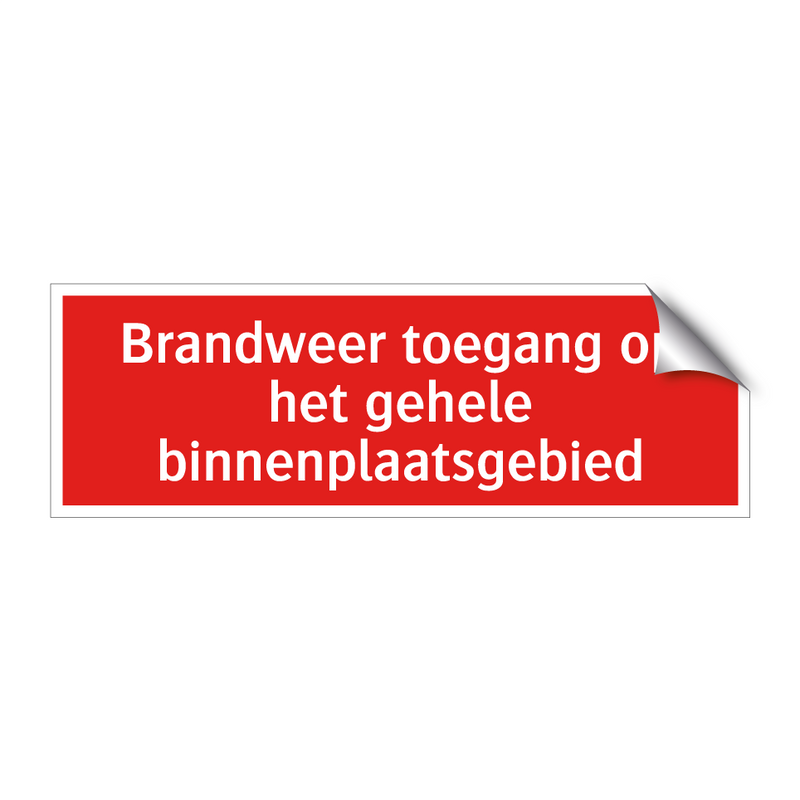 Brandweer toegang op het gehele binnenplaatsgebied