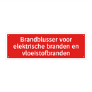 Brandblusser voor elektrische branden en vloeistofbranden