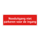 Nooduitgang niet parkeren voor de ingang