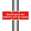 Nooduitgang niet parkeren voor de ingang
