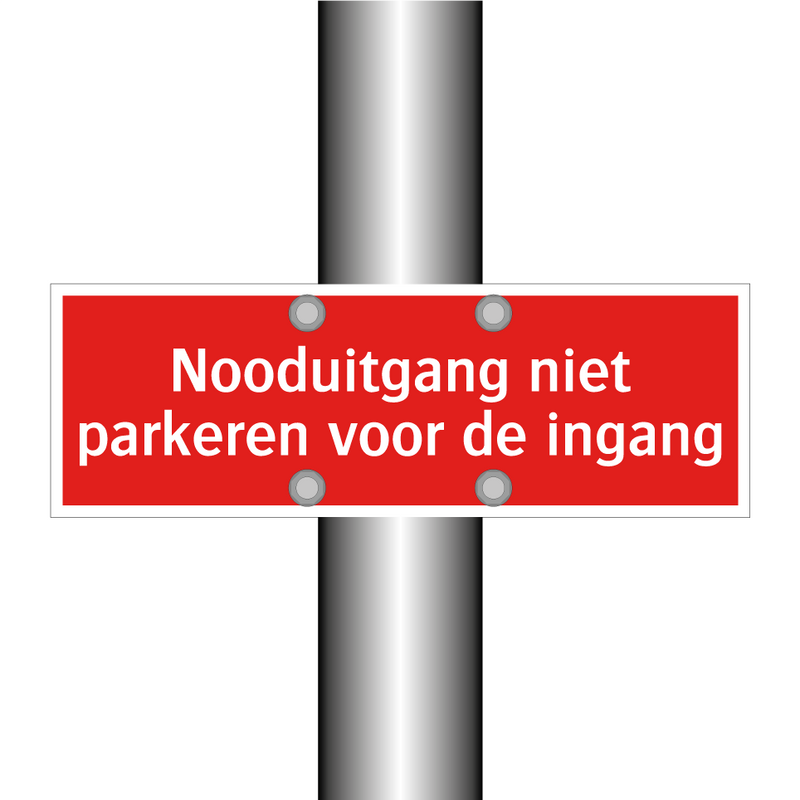 Nooduitgang niet parkeren voor de ingang