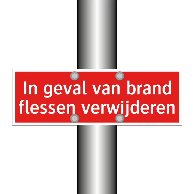 In geval van brand flessen verwijderen