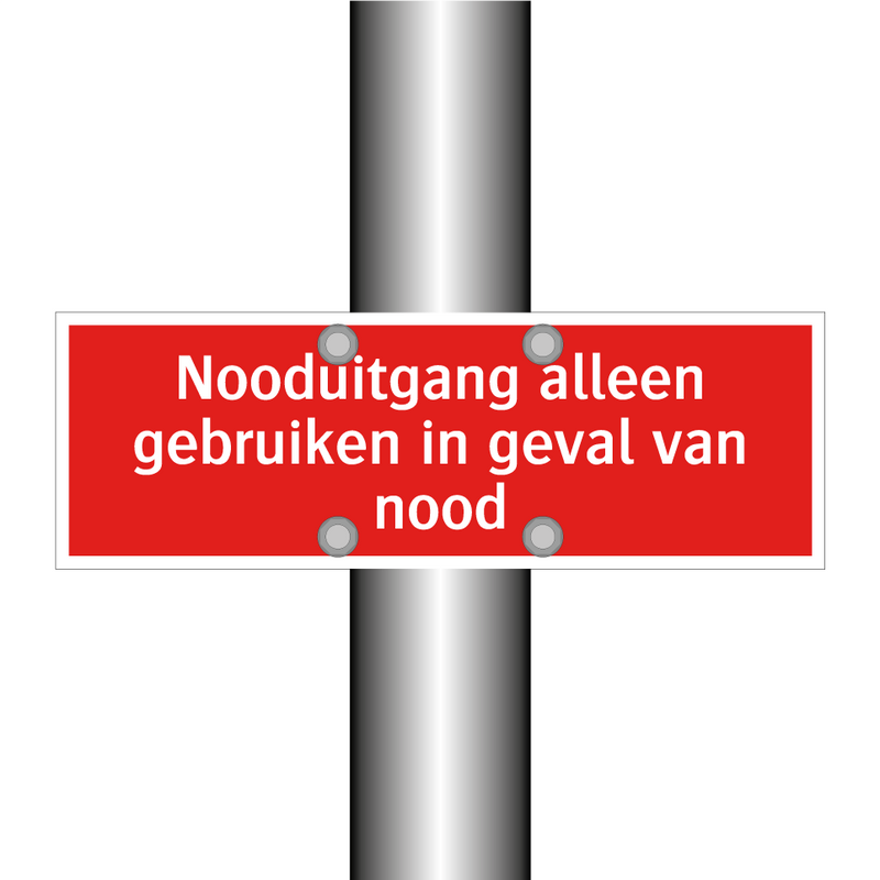 Nooduitgang alleen gebruiken in geval van nood