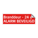Branddeur - 24 u - ALARM BEVEILIGD
