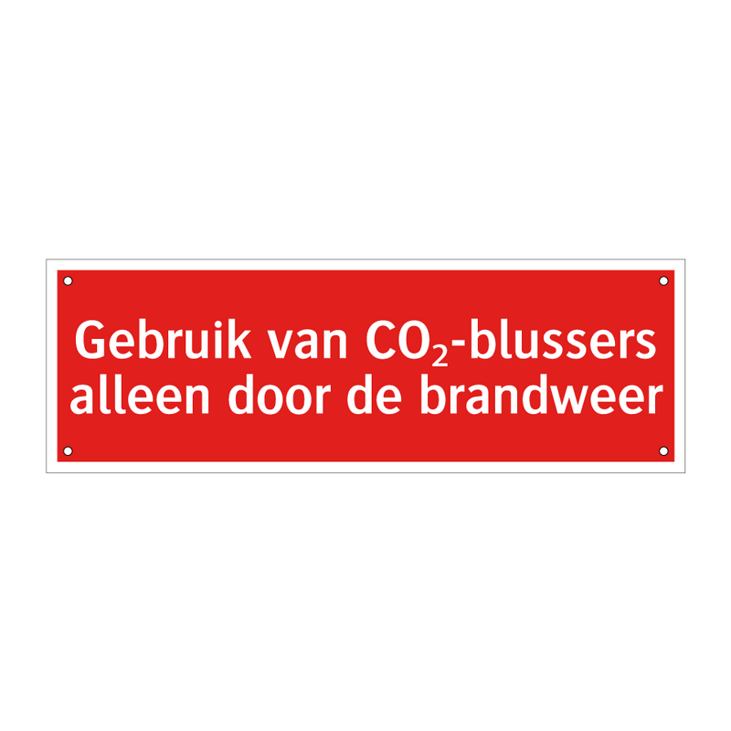 Gebruik van CO₂-blussers alleen door de brandweer