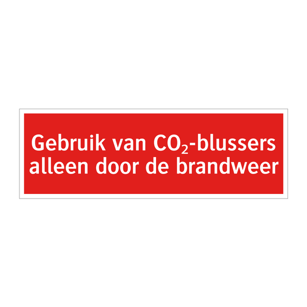 Gebruik van CO₂-blussers alleen door de brandweer