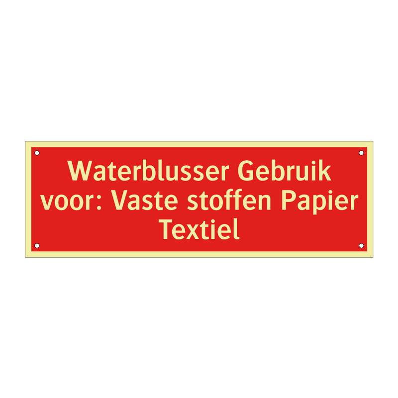 Waterblusser Gebruik voor: Vaste stoffen Papier Textiel
