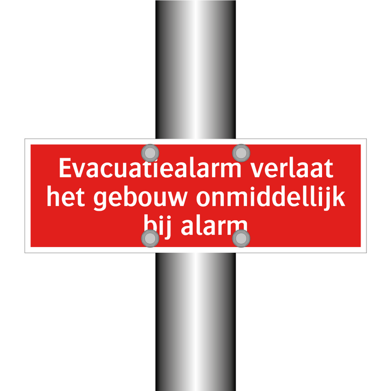Evacuatiealarm verlaat het gebouw onmiddellijk bij alarm