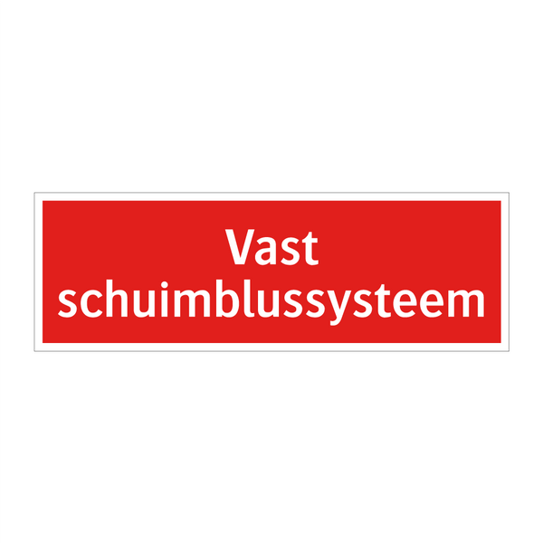 Vast schuimblussysteem & Vast schuimblussysteem & Vast schuimblussysteem & Vast schuimblussysteem