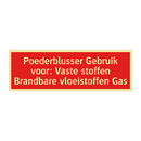 Poederblusser Gebruik voor: Vaste stoffen Brandbare vloeistoffen /.../