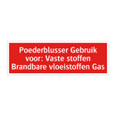Poederblusser Gebruik voor: Vaste stoffen Brandbare vloeistoffen /.../