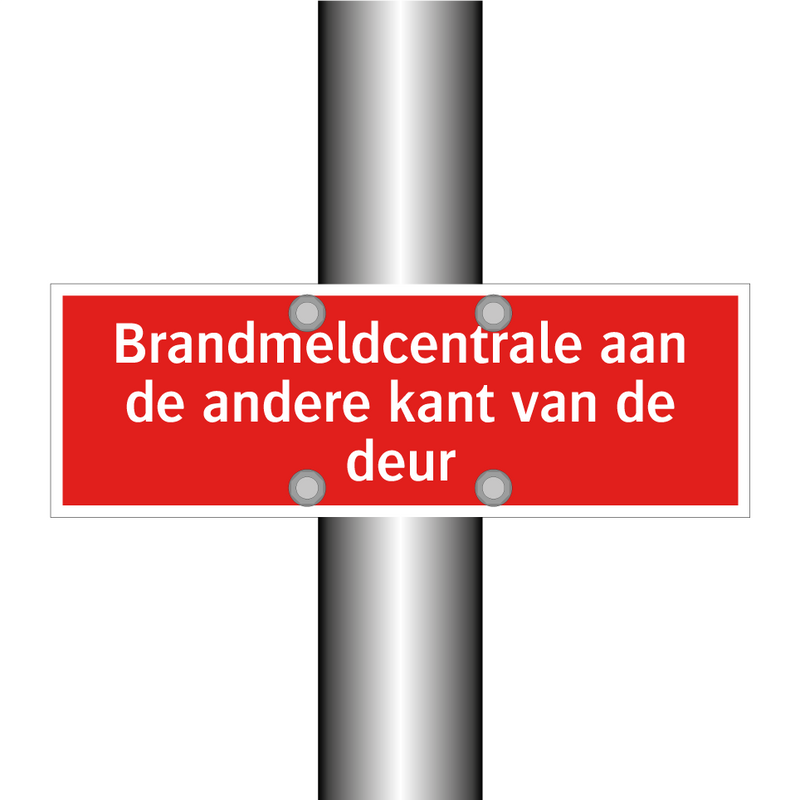 Brandmeldcentrale aan de andere kant van de deur
