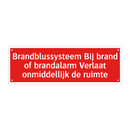 Brandblussysteem Bij brand of brandalarm Verlaat onmiddellijk /.../