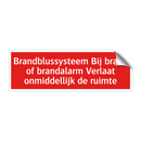 Brandblussysteem Bij brand of brandalarm Verlaat onmiddellijk /.../