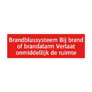 Brandblussysteem Bij brand of brandalarm Verlaat onmiddellijk /.../