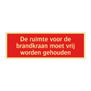 De ruimte voor de brandkraan moet vrij worden gehouden