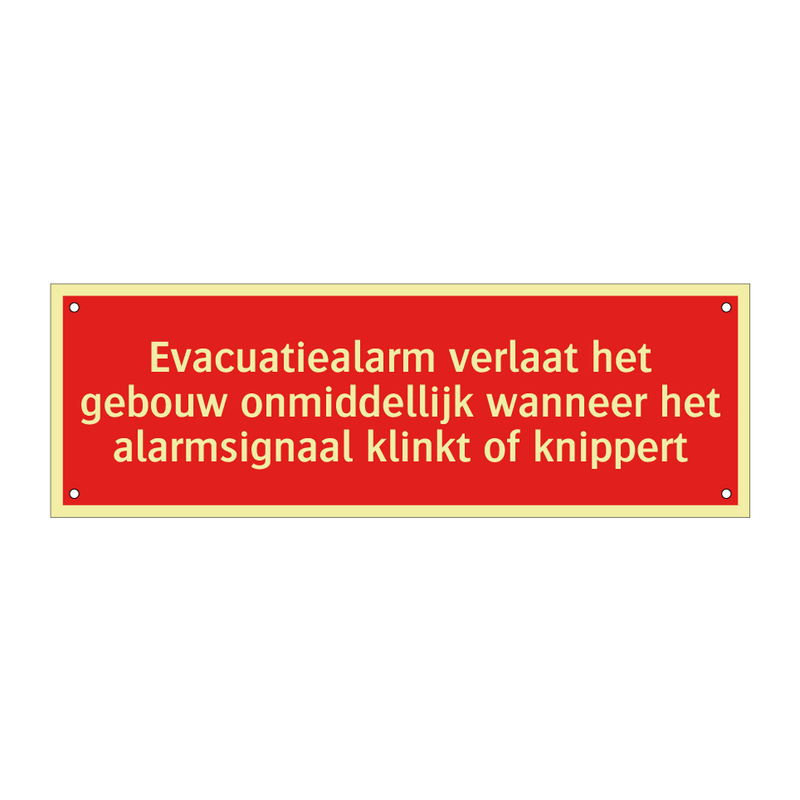 Evacuatiealarm verlaat het gebouw onmiddellijk wanneer het alarmsignaal /.../