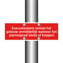 Evacuatiealarm verlaat het gebouw onmiddellijk wanneer het alarmsignaal /.../